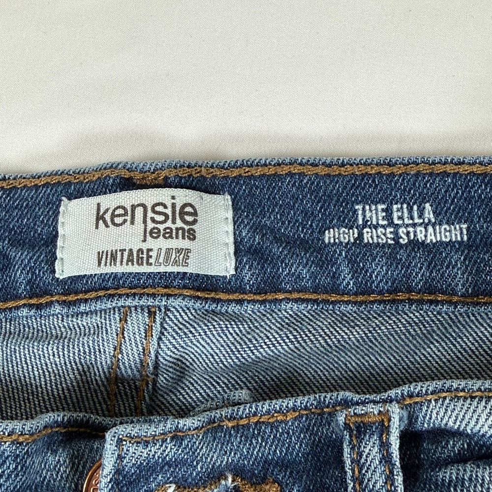 Kensie Jeans Vintage Luxe The Ella High Rise Straight Jean 4/27 - Picture 2 of 7